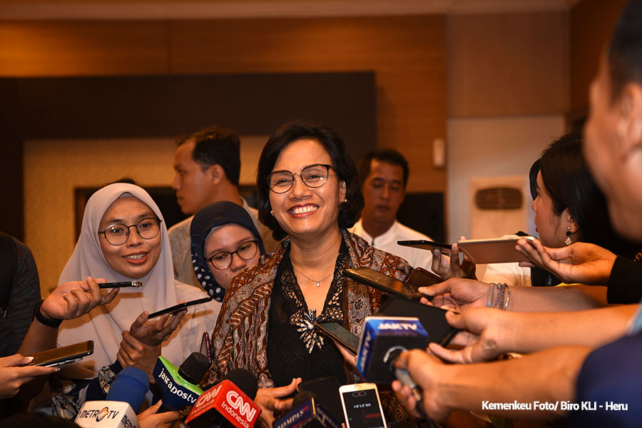 Menkeu kepada awak media yang hadir di Widya Chandra, Jakarta, Rabu (5/6). (Foto: BPMI)