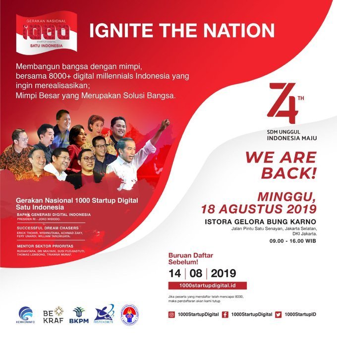 Ignite the Nation, Gerakan Nasional 1000 Startup Digital Satu Indonesia