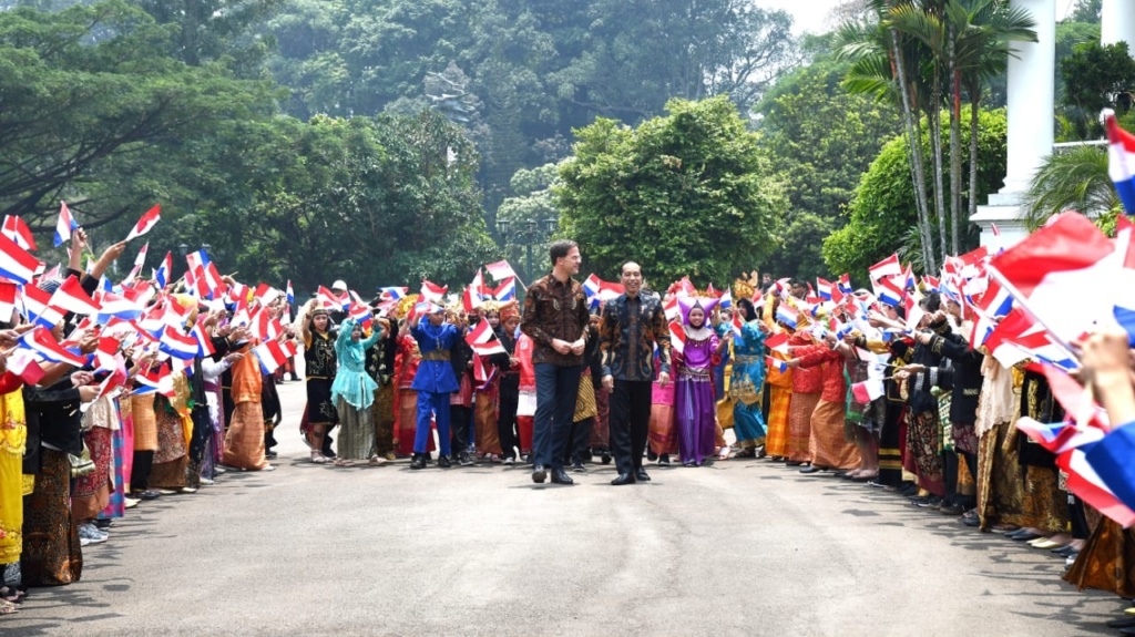 Presiden Jokowi Sambut Kunjungan PM Belanda di Istana Bogor