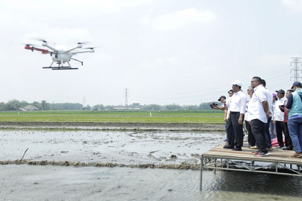 Kembangkan Pertanian Kementan Buat Drone Penabur Benih