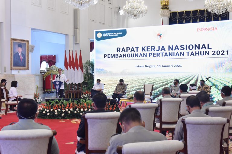 Presiden Jokowi Resmikan Pembukaan Rakernas Pembangunan Pertanian Tahun 2021