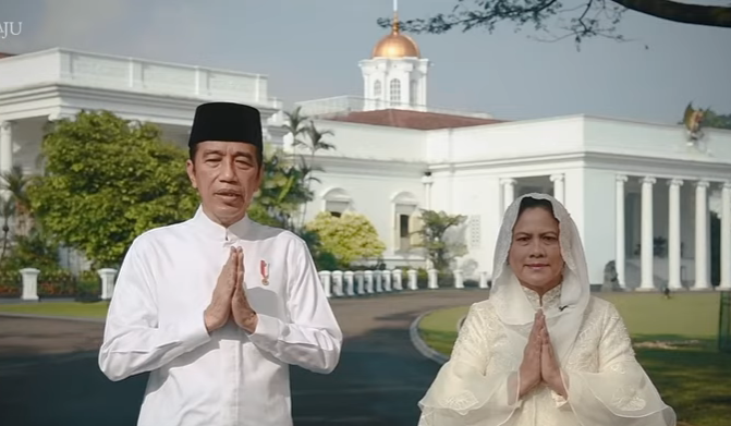 Presiden Jokowi Sampaikan Ucapan Selamat Idulfitri 1442 H